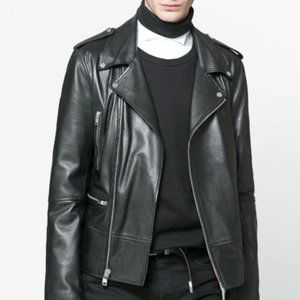 ZARA Genuine Lamb Leather Motorcycle Jacket